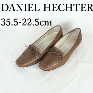 MK0294*DANIEL HECHTER*ダニエルエシュテル*レディースローファー*35.5-22.5cm3E*茶