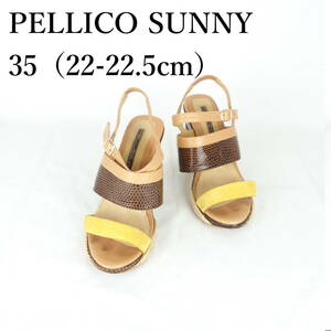 MK0459*PELLICO SUNNY*ペリーコサニー*レディースサンダル*35（22-22.5cm）*茶系