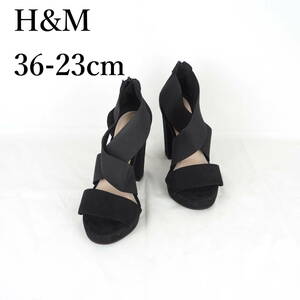 MK0597*H&M*エイチアンドエム*レディースサンダル*36-23cm*黒