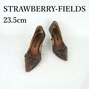 MK0713*STRAWBERRY-FIELDS*ストロベリーフィールズ*レディースパンプス*23.5cm*茶