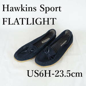 MK0759*Hawkins Sport FLATLIGHT*ホーキンススポーツ*レディースモカシン*US6H-23.5cm*ネイビー