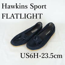 MK0759*Hawkins Sport FLATLIGHT*ホーキンススポーツ*レディースモカシン*US6H-23.5cm*ネイビー_画像1