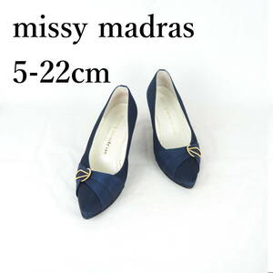 MK0774*missy madras*マドラス*レディースパンプス*5-22cm*ネイビー