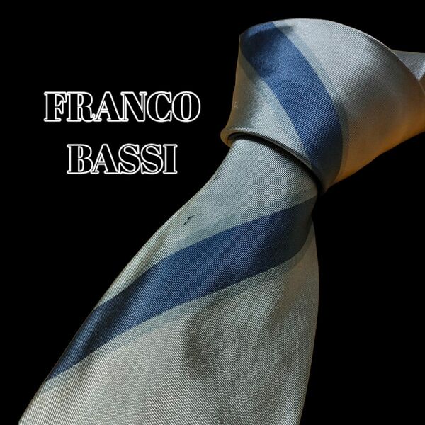 ★FRANCO BASSI★　グレー系　ストライプ　イタリア製