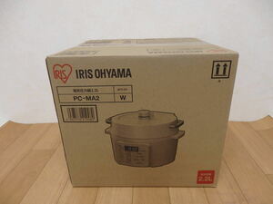 F25-5.7) IRISOHYAMA / Iris o-yama electro- atmospheric pressure power pan 2.2L PC-MA2 white unused goods cookware pressure cooking less water cooking hour short 