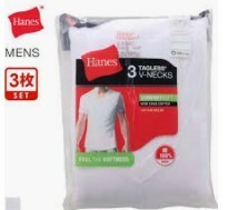  новый товар ( разделение nz)Hanes короткий рукав футболка 3 листов упаковка V шея изображение. используя .. делается. размер L. 