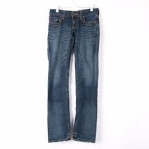 エドウィン デニムパンツ ジーンズ X-JEANS 4472X ローライズ ボトムス コットン100% レディース XSサイズ ネイビー EDWIN_画像1