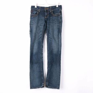 エドウィン デニムパンツ ジーンズ X-JEANS 4472X ローライズ ボトムス コットン100% レディース XSサイズ ネイビー EDWIN