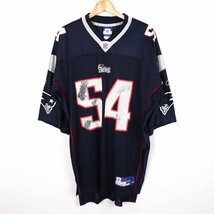 リーボック Tシャツ アメフトユニフォーム NFL ペイトリオッツ #54 ゲームシャツ 大きいサイズ US古着 メンズ Lサイズ ネイビー Reebok_画像1