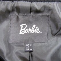 バービー ピーコート キルティング 中綿ジャケット アウター ウール/アンゴラ混 レディース Sサイズ ブラック Barbie_画像2