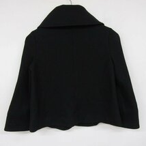 エムプルミエ コート 無地 ジャケット アウター ウール100% 日本製 レディース 34サイズ ブラック M-premier_画像5
