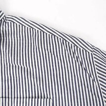 ストライプシャツ ブラウス 長袖 リネン混 刺繍 大きいサイズ カットソー トップス 聚光 レディース 3Lサイズ ネイビー jyuko_画像3