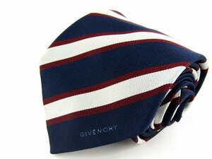 ジバンシー ブランドネクタイ ストライプ柄 シルク イタリア生地 メンズ ブラック Givenchy