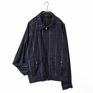 90s Polo by Ralph Lauren チェック柄 ハリントンジャケット M スウィングトップ スタンドカラー ビンテージ /A-1 A-2