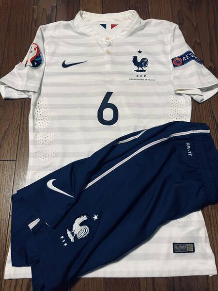 フランス代表 14/15 AWAY No.6 キャバイエ EURO2016予選仕様 上下セット オーセンティック