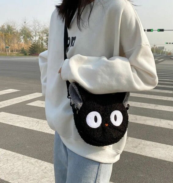  ミニサイズ 猫 ポシェット コスプレ ブラック ネコショルダーバッグ かばん 鞄 黒猫 黒女子 