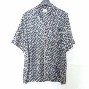 BURBERRY 21SS monogram print shirt gray M size 8048746/71E Burberry short sleeves shirt 