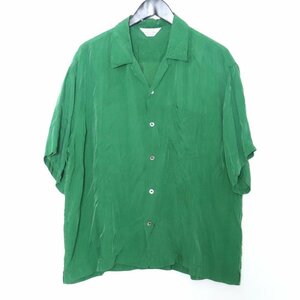 UNUSED 17SS Open collar short sleeve shirt グリーン サイズ3 US1285 アンユーズド オープンカラールーズシャツ