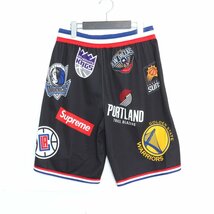 シュプリーム ナイキ SUPREME × NIKE × NBA 18SS Authentic Short オーセンティックショーツ ハーフパンツ バスケットボール ブラック 34_画像2