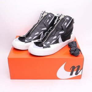 26.5cm NIKE × SACAI BLAZER MID BLACK WOLF GREY WHITE BV0072-002 ナイキ サカイ ブレーザーミッド ブラック ウルフグレー ホワイト