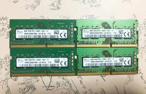 SK hynix Note for 8GB×4 total 32GB PC4-2400T 4 pieces set Note PC for operation goods 