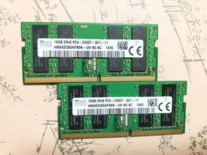 Skhynix 16GB 2Rx8 PC4-2400T memory 16GB×2 sheets total :32GB for laptop operation goods 