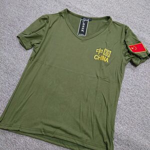 未使用 ストレッチ 半袖Tシャツ 中国 ミリタリー 土産