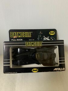 APOLLO BATMOBILE アポロ バットモービル ミニカー/バットマン/1/42 プルバックカー/1989 日本製/レトロ/部品取り用/箱類難