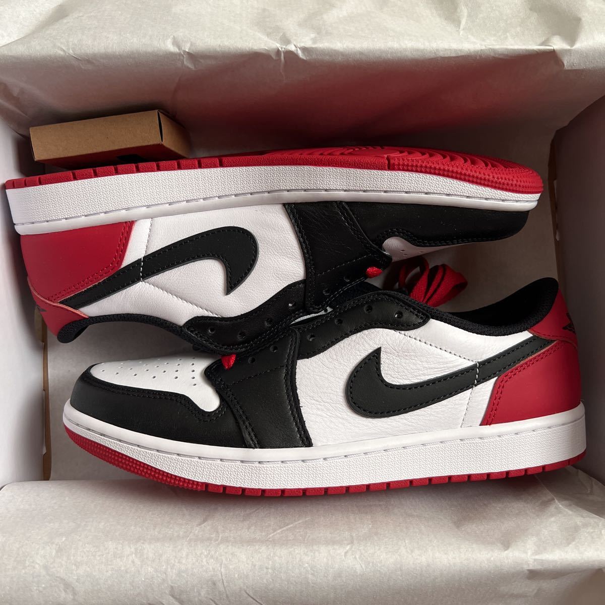 ☆SNKRS購入品 未使用品 Nike Air Jordan 1 Retro Low OG Black Toe