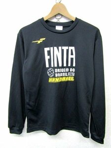 V1997：FINTA フィンタ 長袖Tシャツ 長袖カットソー 長袖シャツ ゲームシャツ 黒 S ハンドボール ハンドボールウェア:35