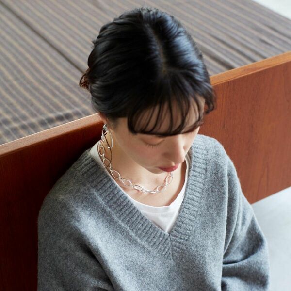 ネックレス【Nothing And Others/ナッシングアンドアザーズ】Ellipse chain Necklace　シルバー