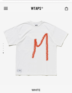 【新品正規】白 M / 23ss WTAPS LABEL SS COTTON tee / Tシャツ White medium / wtvua ダブルタップス