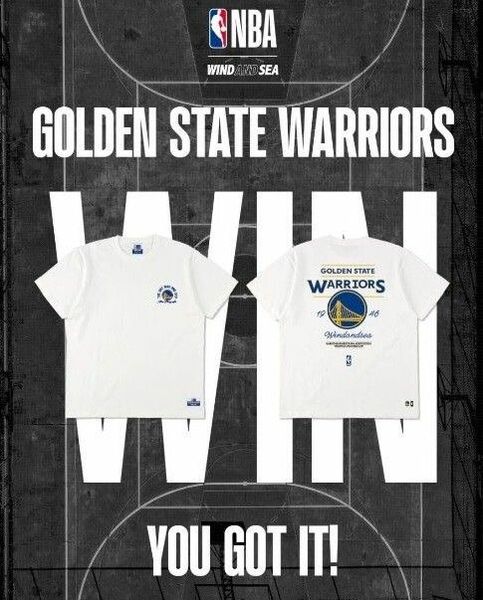 WIND AND SEA×NBA 2023 PLAYOFFS Limited Edition GS WARRIORS XLサイズ