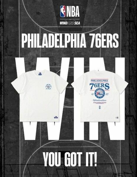 WIND AND SEA×NBA 2023 PLAYOFFS Limited Edition PHI 76ERS XLサイズ