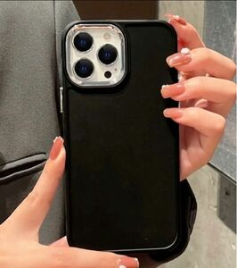 iphone8plus、7plus用ケース ブラック 黒 韓国 iPhoneケース スマホケース