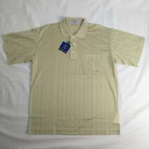 【新品】YvesSaintLaurent イヴサンローラン ポロシャツ Mサイズ ベージュ 日本製 半袖 シャツ AD34-111_画像2