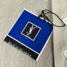 【新品】YvesSaintLaurent イヴサンローラン ポロシャツ Mサイズ ベージュ 日本製 半袖 シャツ AD34-111_画像7