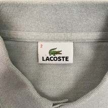 LACOSTE ラコステ ポロシャツ L1264Z 鹿の子 サイズ2 グレー 日本製 半袖 シャツ_画像4