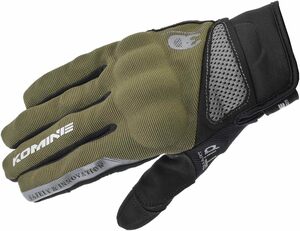 Olive L 3D Mark equipped Komine (KOMINE) for motorcycle GK-163 3D protect mesh glove Olive L