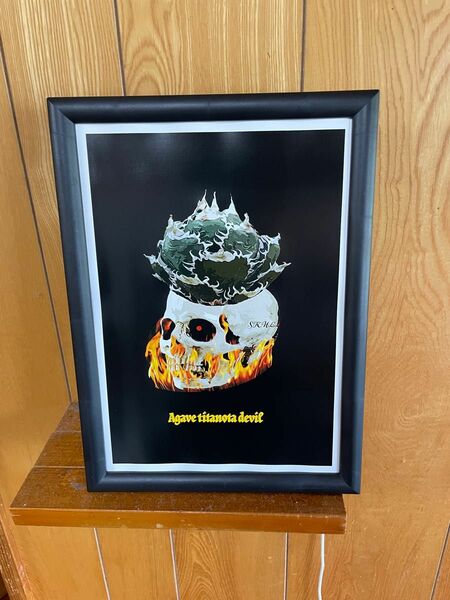 skull pot アガベチタノタ悪魔くん　化け物　デジタルイラストA4ポスター