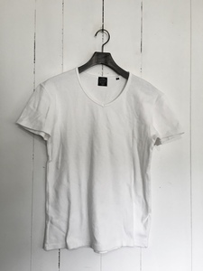 ☆HOOPER WORKS フーパーワークス Vネック 半袖Tシャツ 38 白 ホワイト 無地 シンプル モノトーン 日本製 インナー