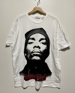 希少☆Bershka × Snoop Dogg ベルシュカ スヌープドッグ 半袖Tシャツ カットソー L 白 ホワイト 全面プリント ヒップホップT