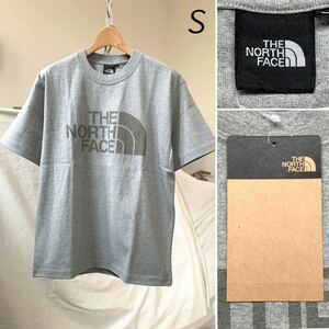 S 新品正規 ノースフェイス THE NORTH FACE ヘビーウェイト ビッグ ロゴ 半袖 Tシャツ メンズ グレー S/S Big Logo Tee NT32143 肉厚