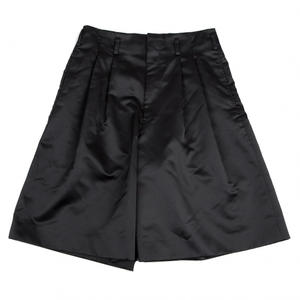 Comme Garson Comme des Garcon Poly Glossy Two -Tack Shorts Black S [Ladies]