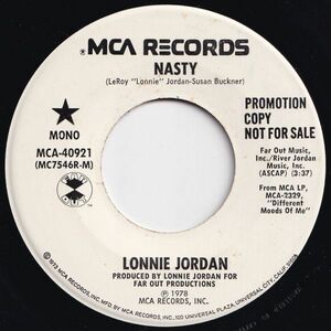 Lonnie Jordan Nasty (Mono) / (Stereo) MCA US MCA-40921 202991 SOUL FUNK ソウル ファンク レコード 7インチ 45