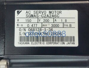 新品◆税込 東京発 代引可◆ YASKAWA / 安川電機 サーボモーター SGMAS-C2A2A6C 【６ヶ月保証】