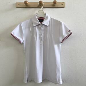 BURBERRY GOLF バーバリー ゴルフ レディース 速乾ストレッチポロシャツ ロゴ刺入り 美品(ほぼ未着用) size Ｍ