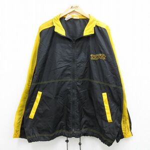 XL/古着 長袖 ナイロン ジャケット メンズ 00s ラグラン 黒他 ブラック 22dec06 中古 アウター ウインドブレーカー