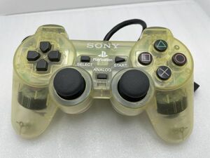 PS2　アナログコントローラ クリア　スケルトン　SCPH-10010　動作確認済み　安心の動作保証付き　H13442　200