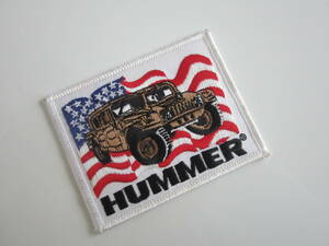 HUMMER ハマー アメリカ 星条旗 ロゴ ワッペン/刺繍 エンブレム 自動車 カー用品 整備 作業着 カスタム 197